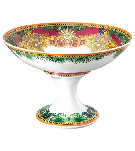 versace obstschale mit fuss|versace greek dinnerware.